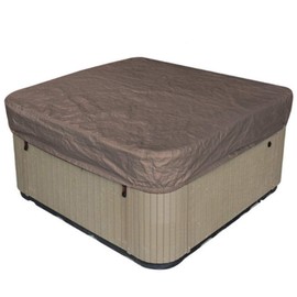 Vipxyc Hot Spring Cover, Square Hot Spring Bath Cover Foldable Spa Cover Protector Simple to Use(Coffee, 12)