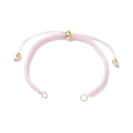 Airssory - 10 pulseras de nailon rosa pálido sin terminar para hacer cuerdas con abalorio de anillo de salto de cuerda ajustable para eslabones de Chrams DIY joyería tobilleras decoraciones