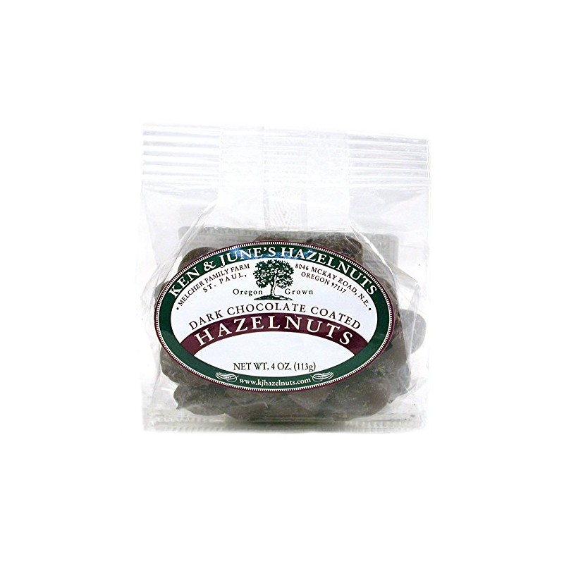 Dark Chocolate Coated Hazelnuts - 4oz