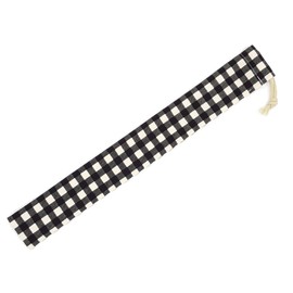 Measuring Stick in Black X Gingham Check Pattern 30 cm Measuring Stick for Boys Girls Handmade Made in Japan