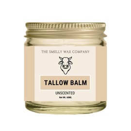 Tallow Balm, Natural Nourishing Skin Care For Deep Hydration And Soothing, Anti Aging, Moisturising Balm For Eczema-Prone, Dry Skin, Unscented 60ML