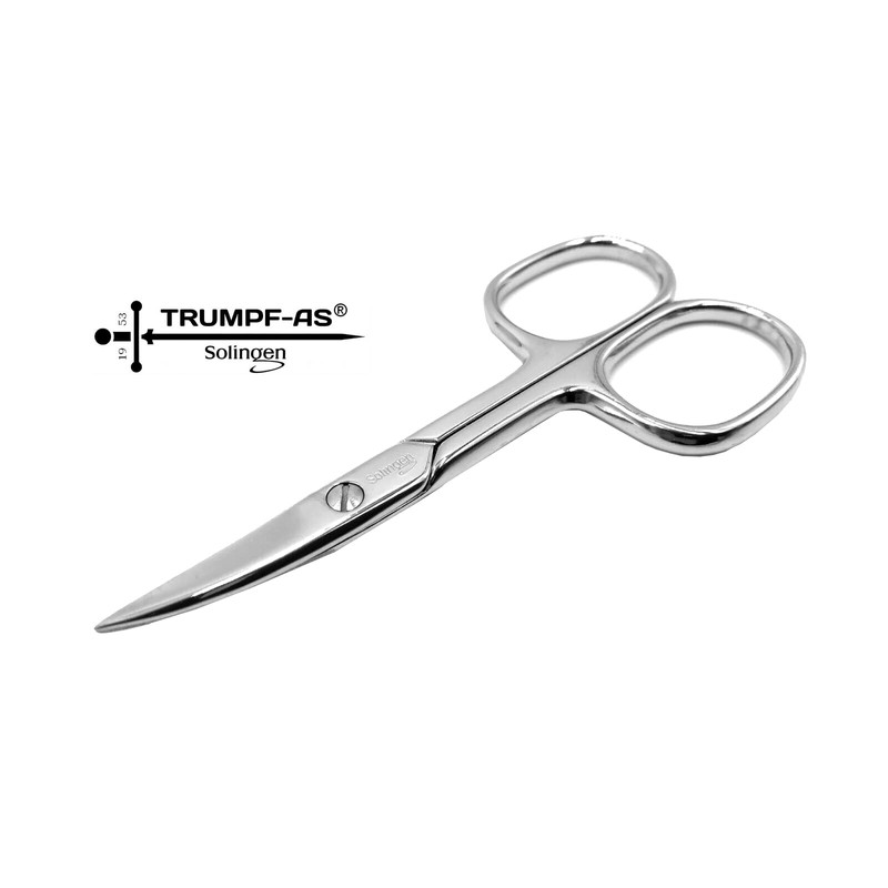 TRUMPF-AS Nagelschere Solingen 9cm • Gebogene Schere • Extra scharfe
