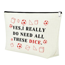 Bunco Gift Gambler Gifts for Women Makeup Bag Gambling Lover Gifts Travel Pouch Bunco Dice Game Zipper Pouch Christmas Birthday Gift for Friends Sisters Girl Yes I Really Do Need All These Dice Role