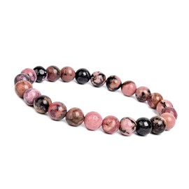 Unique Gems Chakra Women's Bead Bracelet Diameter 8 mm Buddha Beads Healing Stones Elastic 16 cm to 19 cm Jewellers Quality, Agate, rhodonite