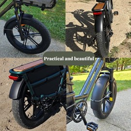 ZSYYDS Fat Tire Bike fenders Full Cover Snow Bike Mudguard Cycling Bike Fender for Ebike Mountain Bike 20/26 * 4 inch (Matt Black) (26 * 4.0 inch)