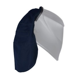 Welding helmet rear extension cover, helmet neck, neck visor, anti-glare, with press-fit seal