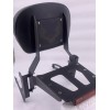 JMei BLACK Sissy Bar Backrest with Luggage Rack For Kawasaki