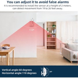 WiFi Alarm Home Security System, 120dB Alarm System with Motion Sensor and Remote Control, Wifi Siren for Shed Garage Alarm