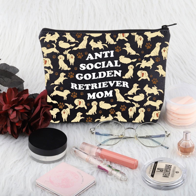 PWHAOO Golden Retriever Lover Gift Antisocial Golden Retriever Mom Makeup