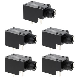 ECSiNG 5pcs 6.3mm 7Pin Stereo Amplifier Jack Audio Dual Channel Socket for Headphones Microphone Speakers