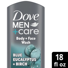 Dove Men+Care Body Wash and Face Wash Blue Eucalyptus + Birch 18 oz