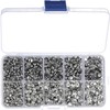 500 Sets Cz White Clear Crystal Rivets Rapid Rhinestone Silver