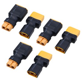 CowGoldChild XT60コネクタ 変換 XT90アダプター 6ピースプラグオスとメス アダプター リポバッテリープラグ XT60 XT90変換 RC リポバッテリー充電器バッテリーたんし端子接続用 (3ペア ブオス＆メス)