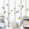 Supzone Large Birch Tree Wall Decals 5 White Tree Forest