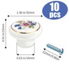 Brosay 6 Pcs Ceramic Cabinet Knobs Vintage Round Door Knobs