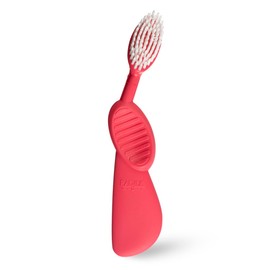 RADIUS Cepillo flexible con cerdas suaves, sin BPA y aceptado por ADA, diseñado para mejorar la salud de las encías y reducir los problemas, mano derecha, sandía/blanco, paquete de 1