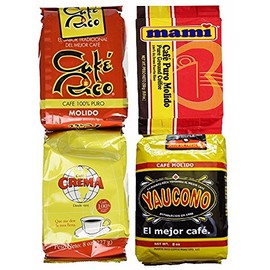 Puerto Rican Variety Pack Ground Coffee - 4 Local Favorites in 8 Oz Bags V.4 (2 lbs Total)
