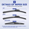 EMITHSUN® Windshield Wipers Replacement for Smart Fortwo 2-Door 2018 2017