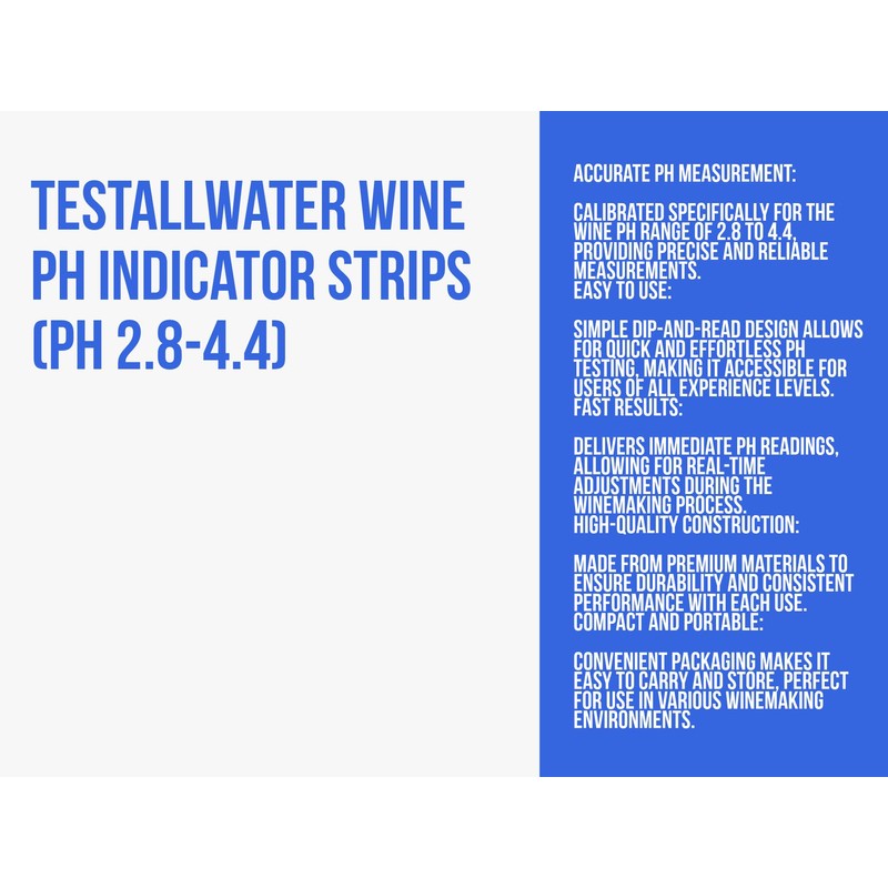 Johnson Test Papers Wine pH Indicator Strips (pH 2.8-4.4) from