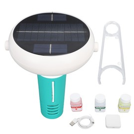 Pool Cleaning Ionizer Smart Wireless PH ORP Salt Monitoring Floating Solar Pool Ionizer Chlorine for Swimming Areas Pool Cleaning Ionizer (including Calibration Solution) And Gateway