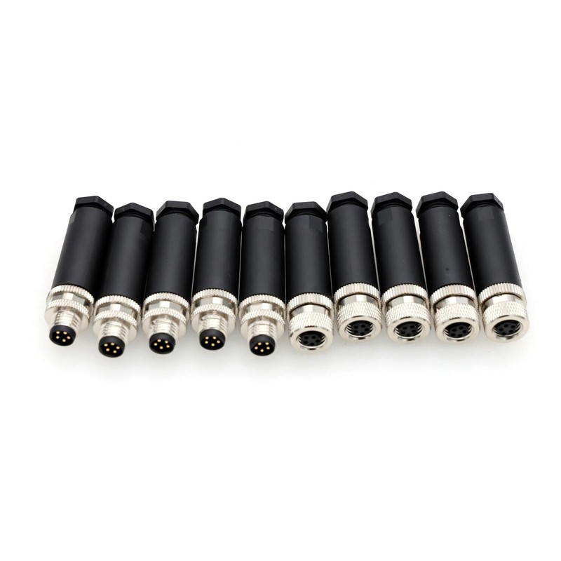 ZBLZGP M8 5 Pin Waterproof Connector Male Female Aviation B