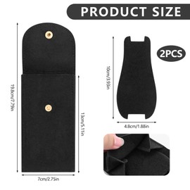 Bekecidi 2PCS Watch Pouch, Portable Flannelette Watch Storage Bag Watch Travel Pouch Watch Storage Pouch for Men and Women (Black)