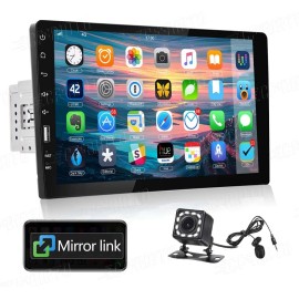 Camecho 9" Single 1 Din Car Stereo Radio Bluetooth FM USB Touch Screen MP5 Player + CAM