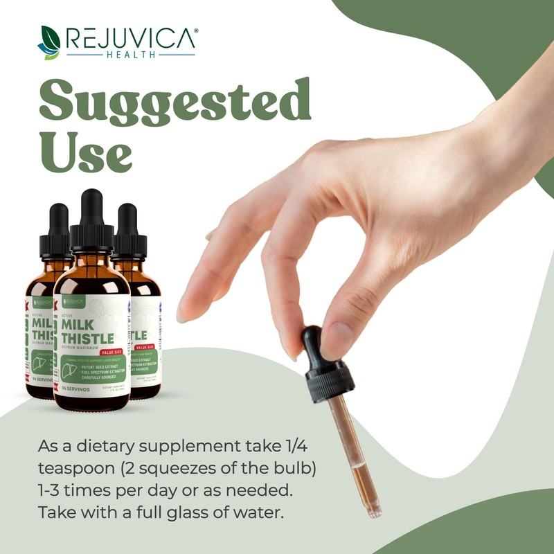 Rejuvica Health Active Milk Thistle 4oz XL Super Size -