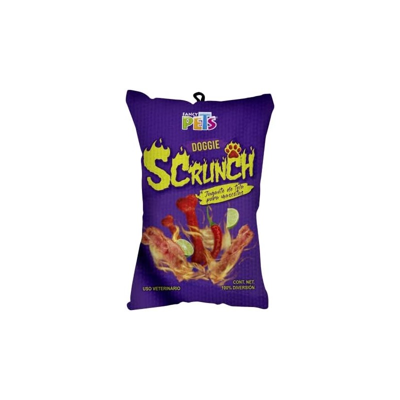 Fancy Pets Juguete para Perro Doggie Scrunch de Tela Fuego