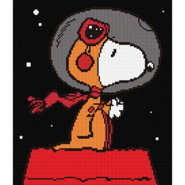 DIAMOND ART CLUB Earth to Snoopy Peanuts Diamond Painting Kit,13" x 15" (32.8 x 38.1 cm)