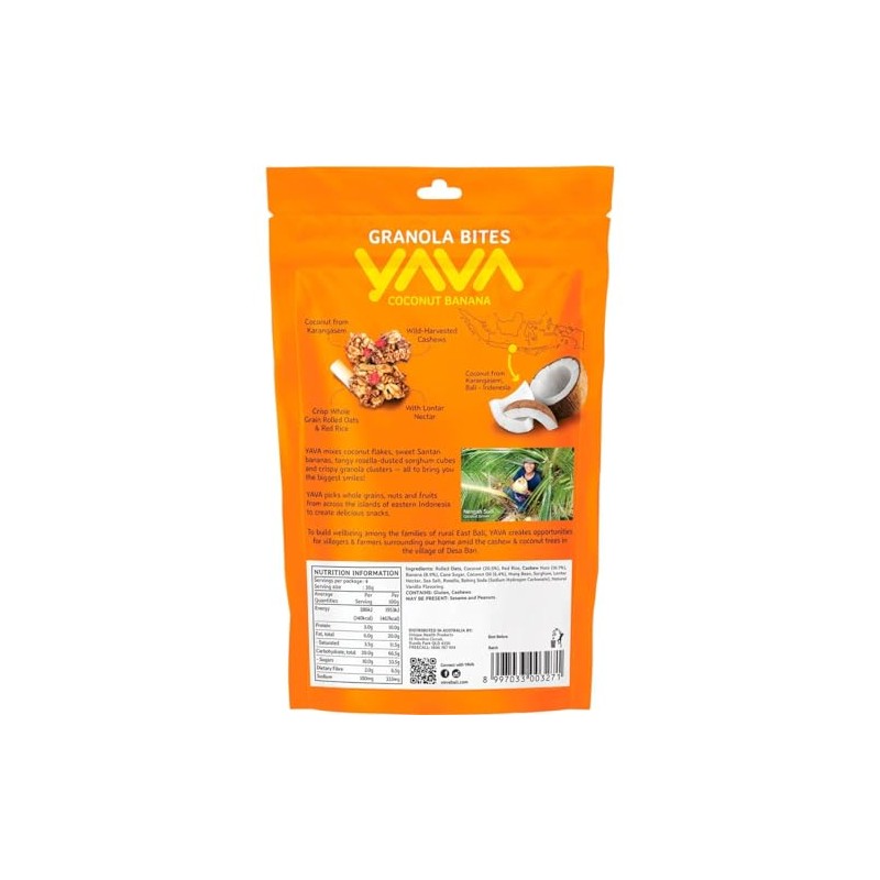 Yava Coconut Banana Granola Bites 125 g