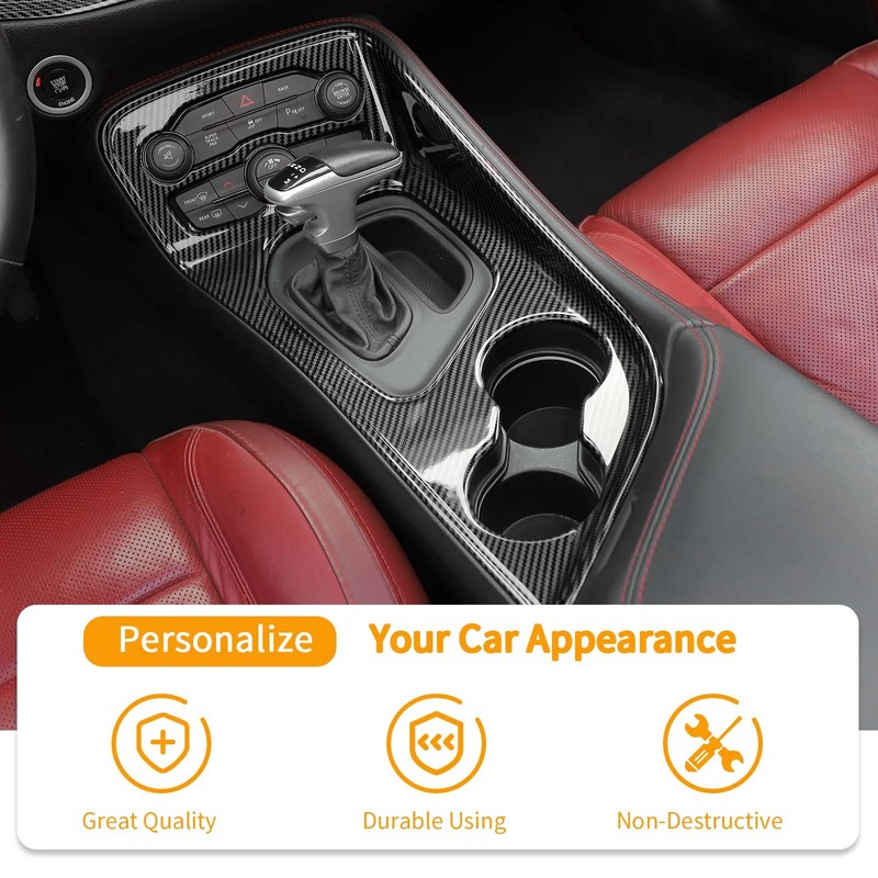 Hoolcar Center Console Dashboard Navigation Panel Trim Gear Shift Cover
