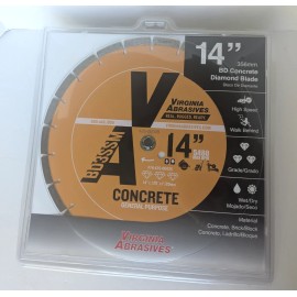 Virginia Abrasives 14" General Purpose Concrete Diamond Blade for Masonry, Stone, Concrete