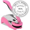 MaxMark Notary Seal Round Pink Embosser for South Dakota State