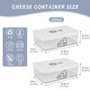 Yomjarl 2 Pcs Cheese Container for Refrigerator,Cream Cheeses Storage Box,Cheese