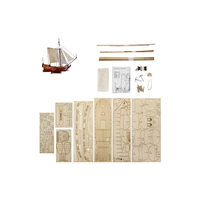 GAWEGM Wood Ship Building Model - 1/80 Royal Dutch Yacht