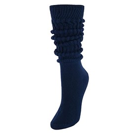 CTM® Women's Super Soft Heavy Slouch Socks (1 Pair), Navy Blue