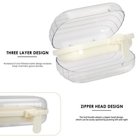 SHIDOW Travel Soap Case, Leakproof Soap Container with Lid, Portable Bar Soap Holder for Traveling, Soap Dishes for Bathroom, Shower, Gym, School, Camping, Outdoor