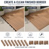 Ripeng Teak 12 Pack Wood Deck Tile Edge Trim Set