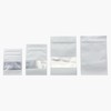 PABCK 100Pcs Clear Window Matte Mylar Pack Food Storage Bag
