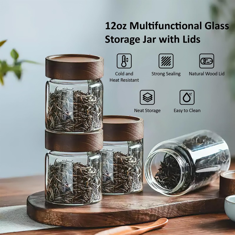 MOLADRI 26 oz/850 ml Clear Glass Storage Canister with Airtight