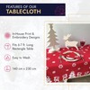 Ragged Rose Christmas Table Cloth - Festive Linen Tablecloth with