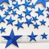 Zlettery 30pcs Blue Star Iron on Patches, 3 Sizes Star
