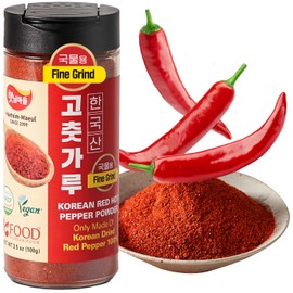 K FOOD KOREAN FOOD Korean Food Haetnim Maeul 100% Korean Red Chili Powder 3.5oz(100g) | Small Particle Powder for soups and stews | Vegan, NO MSG