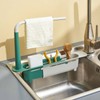 Adjustable and Easy to Use Telescopic Sink Sponge Soap Storage