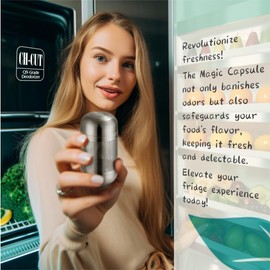 Magic Capsule-2025 NEW Upgrade-Refrigerator Deodorizer, Lasts for 10 Years, Odor Eliminator, Fridge Deodorizer, Beats Baking Soda and Bamboo Charcoal Air Purifying Bags