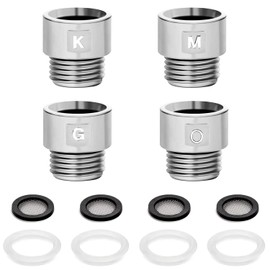 Adapter for Shower Hose, Shower Head Adapter, Shower Hose Adapter Set, Set of 4, Adapter for Connecting Hoses, Compatible with KVK, MYM, Tokyo Gas Shower Hoses, Easy Installation, Leak Prevention,