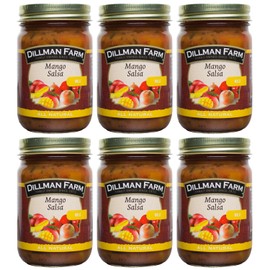 Dillman Farm All Natural Mango Salsa - Gluten-Free, Non-GMO, Vegan, Kosher, Eco-Friendly, Preservative Free, Corn Syrup Free - Made in USA, 13oz (Pack of 6)