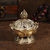 Gold Metal Bowl Incense Burner Zinc Alloy Incense Cone Burner