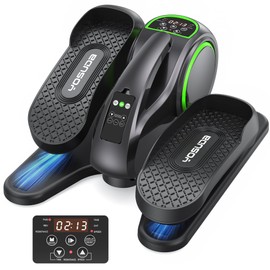 YOSUDA Under Desk Elliptical with 10 Level Resistances, Motorized Ellipse Leg Exerciser for Seniors Fully Assembled, Seated Pedal Exerciser with Remote Control & Non-Slip Pedals,Dark Green